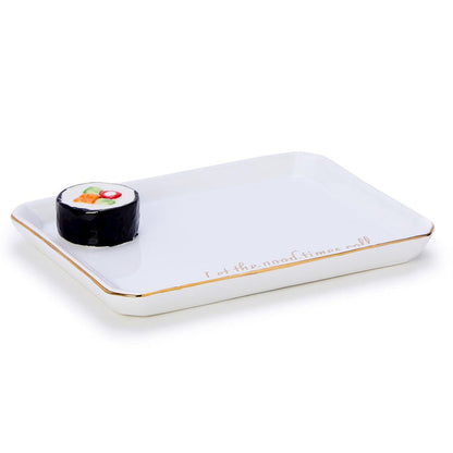 White sushi trinket tray at an angle