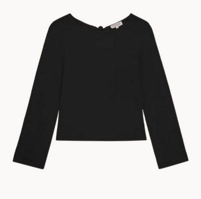 TAVIN TIE BACK TOP IN BLACK