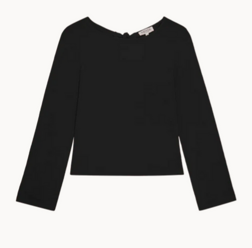 TAVIN TIE BACK TOP IN BLACK