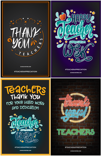 Teacher Appreciation Week Poster Package (Set of 11)