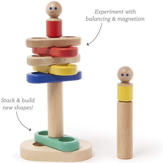 Tegu Magnetic Floating Stacker Building Block Set - Big Top Features