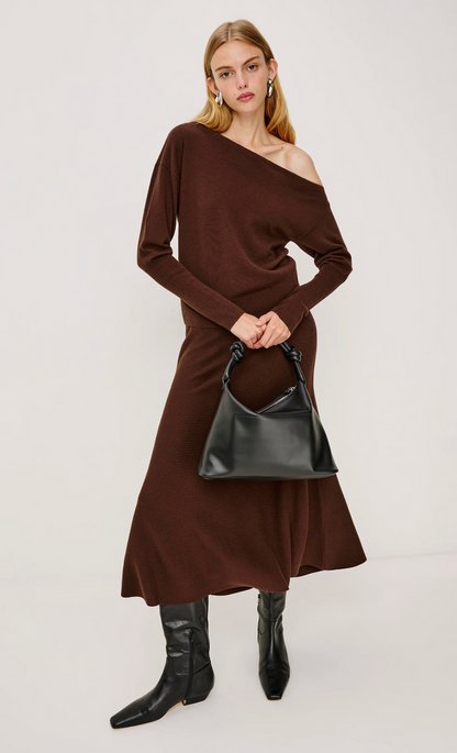 TIANNA KNIT TOP IN BORDEAUX
