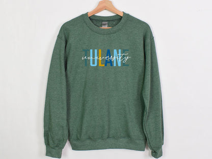 NolaCajun Tulane Sweatshirt Color View Tulane Spirit New Orleans Louisiana