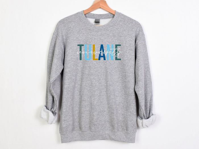 NolaCajun Tulane Sweatshirt Logo View Tulane University New Orleans Louisiana Pride