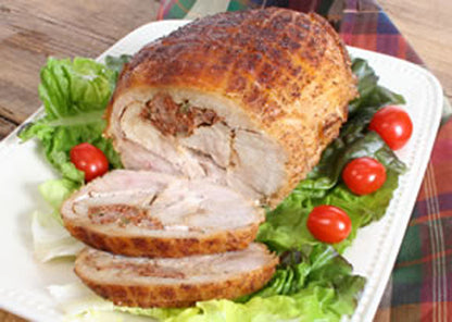 NolaCajun Turducken Roll with Traditional Cornbread Dressing Louisiana Cajun Turducken Roll