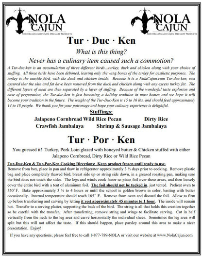 NolaCajun Turducken with Jalapeno Cornbread Dressing Sliced Louisiana Cajun Turducken