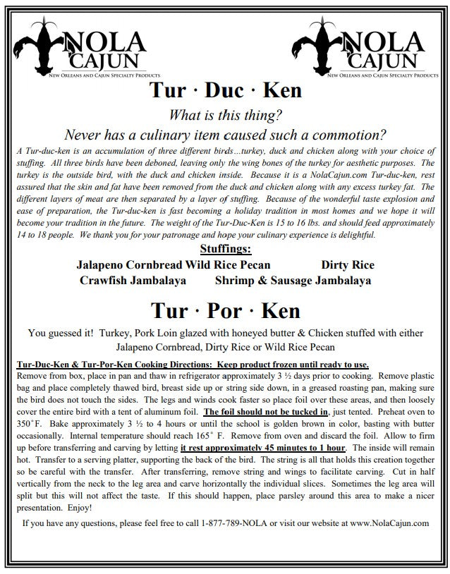 NolaCajun Turducken with Traditional Cornbread Dressing Sliced Louisiana Cajun Turducken