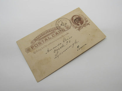 USPS-Scott-UX8-Antique-1c-Brown-On-Buff-Thomas-Jefferson-Used-Postal-Card-708 2