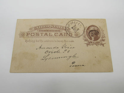 USPS-Scott-UX8-Antique-1c-Brown-On-Buff-Thomas-Jefferson-Used-Postal-Card-708 3