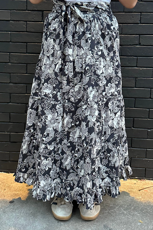 WANDA SKIRT IN MOONLIT FLORAL