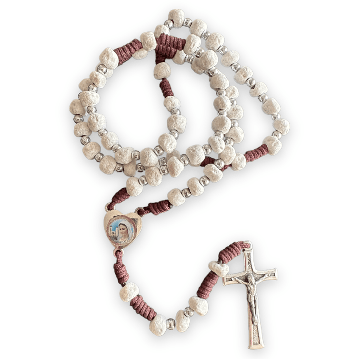 Rock Rosary w/ Relic from the Holy Ground of Medjugorje - Blessed By Pope | Catholically