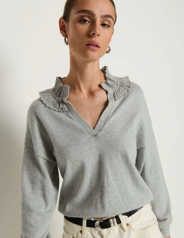 WINONA SWEATER IN HEATHER GREY