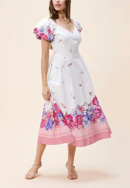 ZAHA ANKLE DRESS IN CAMELLIA